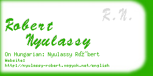 robert nyulassy business card